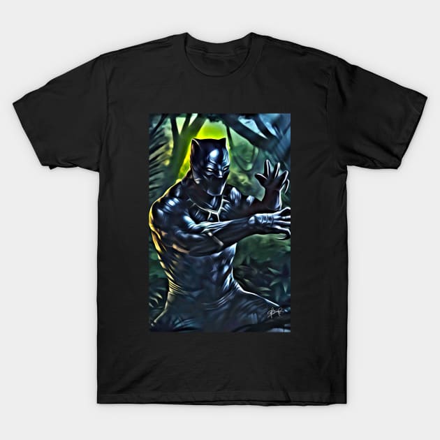 Black Panther T-Shirt by EvoComicsInc